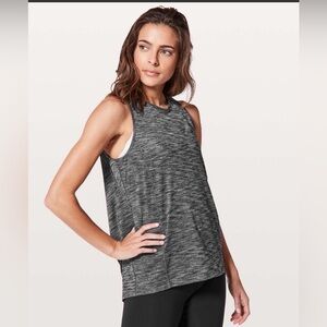 Lululemon Low Key Tank Silver Heathered Black Size 8 (no tag)